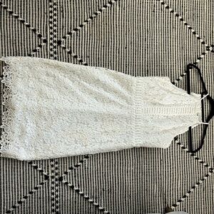 Cute lacy floral white cocktail dress (lightly worn)